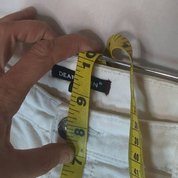 Dear John Off White Cropped Ankle Pant Jeans 30 Bone - Picture 7 of 9